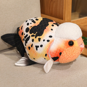 Coussin en peluche réaliste Ranchu, poisson rouge en peluche, jouet en peluche poisson bulle mignon, coussin décoratif en peluche carpe Ranchu 3D réaliste, cadeaux - Product Image 4
