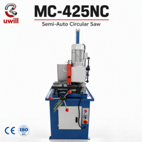 Scie circulaire semi-automatique hydraulique MC-425NC en acier inoxydable et acier au carbone pour la coupe de tuyaux à 45 degrés