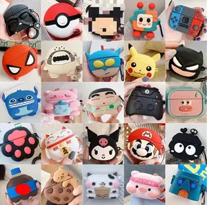 Hot Verkoop Bulk 3d Cartoon Siliconen Oortelefoon Hoesje Voor Airpods 3e Headset Box Bescherming Hoofdtelefoon Accessoires Oplaaddoos