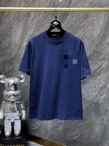 T-shirt à manches courtes unisexe tendance transfrontalière, style streetwear, avec patch géométrique en coton appliqué, coupe ample et polyvalente - Product Image 4