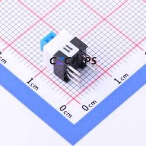 PB-22E72 Push Button Switch Through hole Component (THT) Switch Double Pole Double Throw Rectangle Plunger Through Hole Blue - Product Image 2