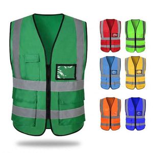 Nouvelle promotion : Gilet de travail réfléchissant réversible à double boutonnage pour homme, multi-poches, décontracté, pour l'été, sécurité en ingénierie - Product Image 6