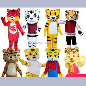 Costume da cartone animato di Winnie e Tigger, con copricapo da coniglio e tigre, per attività di camminata e performance, costume da Re Tigre Dorato - Product Image 2