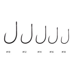 Hameçons à mouche sans ardillon en acier à haute teneur en carbone pour la pêche à la truite (mouche sèche et humide) et la pêche en eau salée – Technique de leurre super résistante - Product Image 4