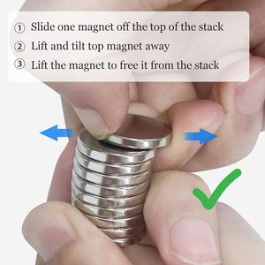 Magneti a disco in neodimio N52 rivestiti, 20x2mm, potenti, mini, adesivi, <span class=keywords><strong>per</strong></span> artigianato, frigorifero, lavagna, ufficio, uso industriale, 50kGmm - Product Image 4