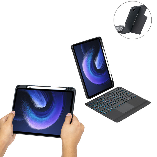 Tablet With Touch Pad Touchpad Smart Keyboard Cover Case for Xiaomi Pad 6 / 6 Pro 11 Inch