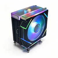 120mm 4 Heatpipe CPU Cooler for LGA1700/1851&AMD AM5 ARGB Fan PWM High Performance Air Cooler