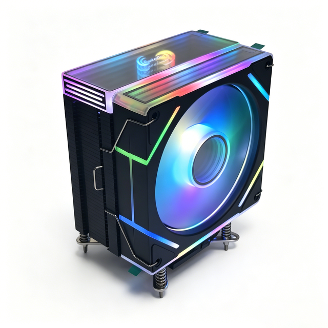 120mm 4 Heatpipe CPU Cooler for LGA1700/1851&AMD AM5 ARGB Fan PWM High Performance Air Cooler