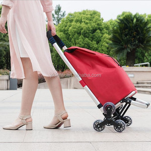 Carritos DE LA <span class=keywords><strong>COMPRA</strong></span> plegables de supermercado superventas Jielai personalizados con 6 ruedas para subir <span class=keywords><strong>escaleras</strong></span>, carrito de compras - Product Image 6
