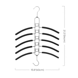 Organisateur de vêtements multi-niveaux 5 en 1 pour placard, économiseur d'espace en métal, <span class=keywords><strong>cintre</strong></span> pour pulls, manteaux, chemises - Product Image 5