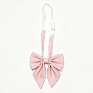 Nœud papillon pré-noué ajustable de couleur unie style JK « Hane » pour uniforme scolaire japonais, accessoire pour chemise d'écolière - Product Image 2
