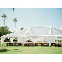 Grandes tentes de fête de mariage 40X60 transparentes personnalisées pour événements 100 personnes tente à cadre de mariage en plein air