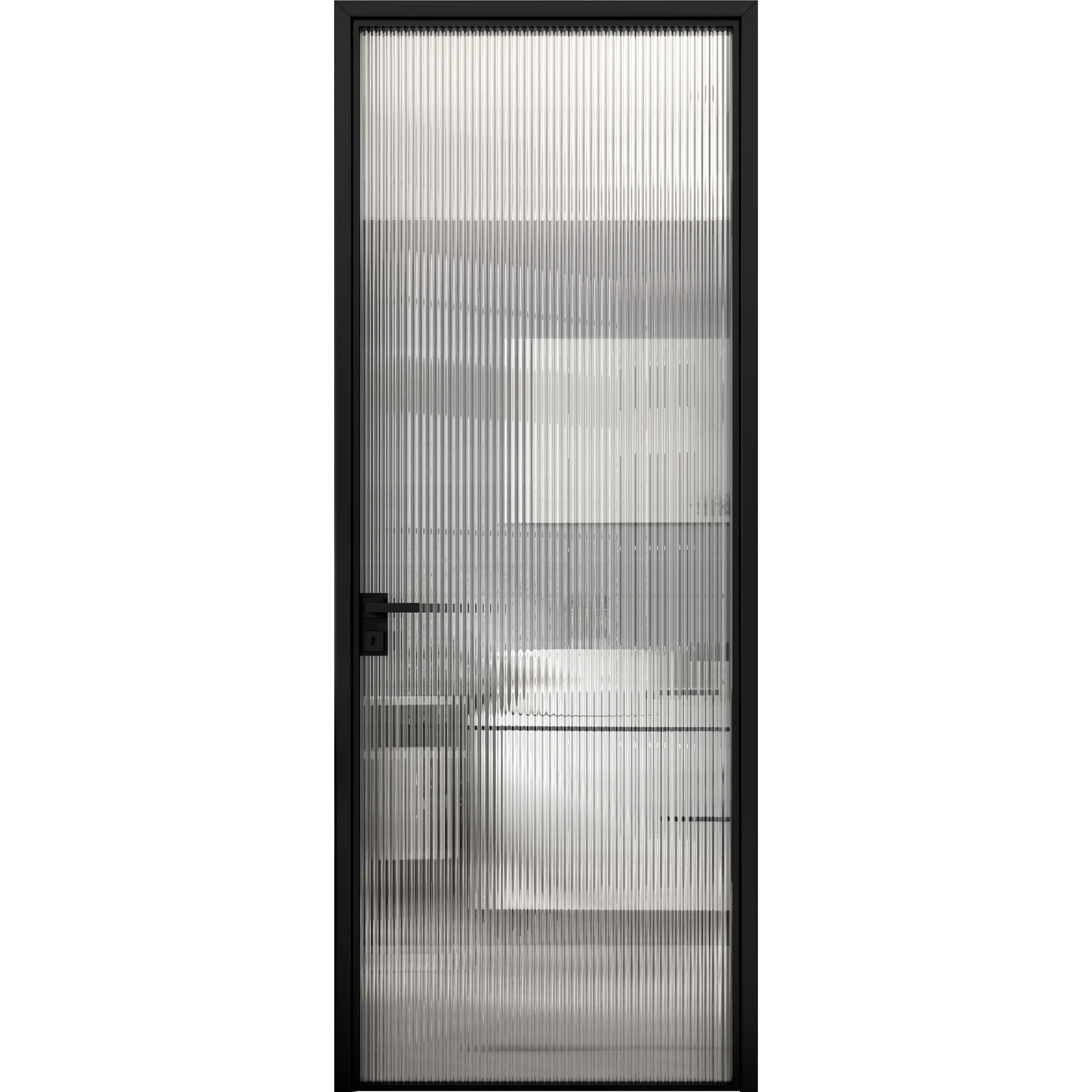 Puerta interior de aluminio para casa, diseño moderno, abatible, puertas de baños modernos, precio bajo