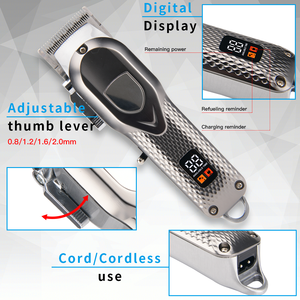 PRITECH chuyên nghiệp không dây cắt tóc 2000mAh pin lithium USB có thể sạc lại tông đơ người đàn ông dẫn thép không gỉ khách sạn sử dụng - Product Image 2