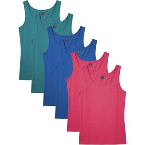 Women's Stretch Tank <b>Tops</b> Regular Length Breathable Knitted Cotton Spandex Sport Tanks Multi Colors Pack - Product Image 1