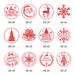 Juego de Sellos de Cera Navideños con Mango de Madera y Cabezas de Latón para Decoración, Manualidades y Regalos - Product Image 5