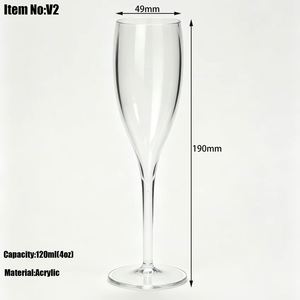 Copas de Vino Acrílicas Reutilizables de 4 oz, Clásicas, Premium, Irrompibles y Ecológicas para Fiestas, en Oferta - Product Image 2