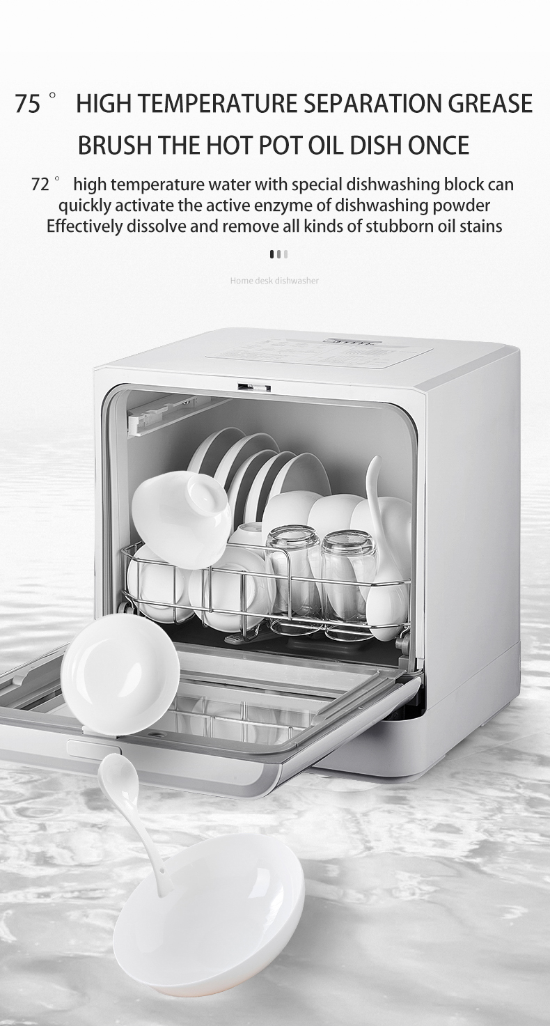 Intelligent Dishwasher Installation Free Mini Desktop Household Dishwasher Disinfection And Drying Vegetable Washer Automatic