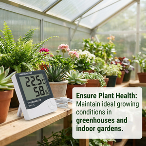 Termometro e igrometro digitali con calendario, stazione meteorologica, monitor wireless per temperatura e umidità domestica, display LCD impermeabile - Product Image 5