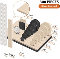 Protecteurs de sol auto-adhésifs anti-rayures deux couleurs 300 pièces tampons de meubles en feutre pieds de sol de chaise de table découpe de moulage personnalisé