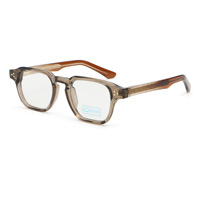 Lunettes anti-lumière bleue carrées TR+CP en gros, verres PC, monture rétro à rivets, pour bureau et ordinateur, anti-fatigue