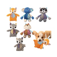 Jouets pour chiens de luxe écologiques en peluche de maïs, couineurs intégrés, formes d'éléphant et de renard, jouets à mâcher pour le nettoyage des dents, usage quotidien