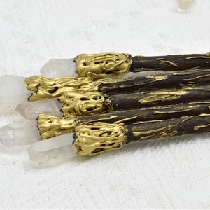 천연 투명 석영 기둥형 사각 크리스탈 셉터 자수정 요소 요정 지팡이 제단 의식 치유 포인트 완드 도매 - Product Image 6