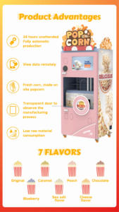 Máquina expendedora automática de palomitas de maíz infladas con aire, para cine, con monedero, para palomitas de maíz con caramelo - Product Image 4