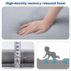 เสื่อเพลย์เพ็นโฟมเนื้อนุ่มพิเศษขนาด50x50นิ้วแผ่นหนากันกระแทกกันลื่นให้ความรู้สึกเหมือนปิกนิกสำหรับเด็กเล่นโซฟาสำหรับเด็กเล่น - Product Image 5