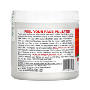 Masque facial en <span class=keywords><strong>argile</strong></span> verte pour la réparation de la peau, l'élimination de l'acné et <span class=keywords><strong>le</strong></span> nettoyage en profondeur des pores, <span class=keywords><strong>secret</strong></span> aztèque américain original, soin indien. - Product Image 2