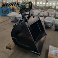 Bucket Trench Sempit Baja Q355 Kekuatan Tinggi Lebar 12 Inci untuk Mini Excavator 3.5 Ton