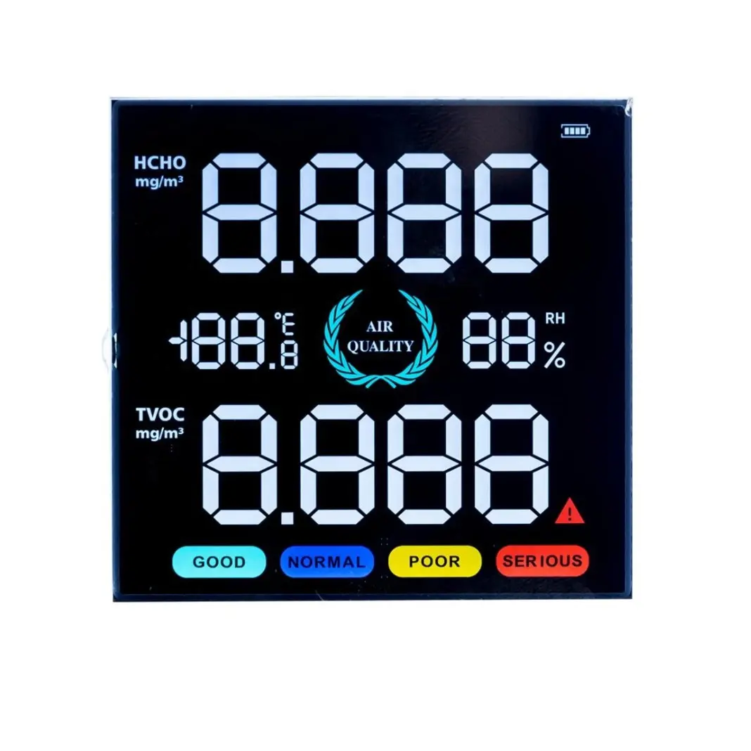 Custom Va 7 Segment Lcd Display Met Witte Led Backlight Monochrome 7 Segment Lcd