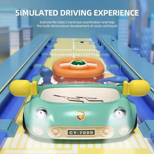 Volant de voiture multifonctionnel pour enfants avec lumières et musique, jouet éducatif de simulation de conduite pour bébés - Product Image 3