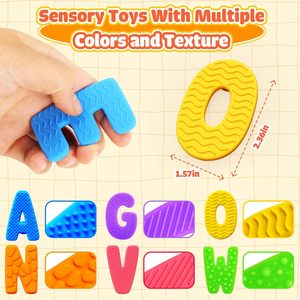 Jouets éducatifs pour apprendre l'alphabet <span class=keywords><strong>ABC</strong></span> - Jouets sensoriels texturés pour les tout-petits et les enfants - Outils éducatifs - Jouet à ventouse - Product Image 3