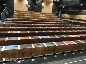 Asientos de teatro para auditorio de aula de lujo, silla de gobierno para sala de conferencias, asientos de auditorio plegables - Product Image 4