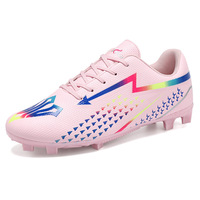 Nouvelles chaussures de football antidérapantes à crampons longs pour enfants, bottes d'entraînement sportives pour hommes et adultes, chaussures athlétiques unisexes pour jeunes, tige en PVC