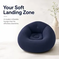 Canapé gonflable floqué portable, fauteuil pouf gonflable pliable, canapé de loisirs pour chambre, salon, intérieur, mobilier de maison