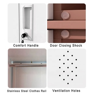 Meuble <span class=keywords><strong>de</strong></span> rangement moderne <span class=keywords><strong>en</strong></span> fer à 3 portes vitrées, bibliothèque <span class=keywords><strong>en</strong></span> acier pour <span class=keywords><strong>bureau</strong></span> et maison avec classeur - Product Image 5