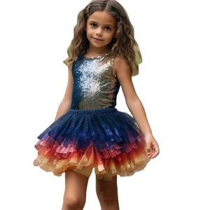 Mini <span class=keywords><strong>jupe</strong></span> à paillettes arc-en-ciel pour enfants au-dessus du genou pour filles en <span class=keywords><strong>bleu</strong></span> <span class=keywords><strong>marine</strong></span> - Product Image 1