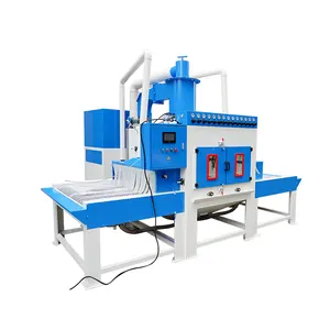 Automatic conveyor belt sand blasting machine for long metal, automated sandblasting system for sheet metal