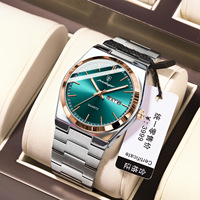 Montre POEDAGAR 930 à Vendre Chaude, de Luxe en Acier Inoxydable, Étanche et Lumineuse, Montre Originale à Quartz pour Hommes