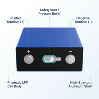 Cellule de batterie prismatique LiFePO4 3,2 V 114 Ah, 3000 cycles, température de fonctionnement de -20 à 60 °C, pour voiturettes de golf, vélos électriques/trottinettes