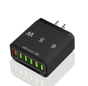 Standard 65W 6USB QC3.0 Fast Cell Phone <b>Charger</b> Multi-Port <b>Charger</b> <b>Plugs</b> Wholesale - Product Image 2