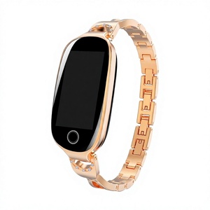 <span class=keywords><strong>Reloj</strong></span> <span class=keywords><strong>Inteligente</strong></span> para <span class=keywords><strong>Mujer</strong></span>, Correa de Aleación de Aluminio en Oro Rosa, Monitor de Frecuencia Cardíaca, Sueño, Oxígeno en Sangre, Temperatura y Contador de Pasos - Product Image 1