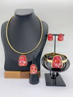 Nuevo Conjunto de Joyería de Alta Gama, Elegante, de Acero Inoxidable y Titanio con Lentejuelas, Collar, Pulsera, Aretes y Anillo - Joyería Moderna Electrochapada