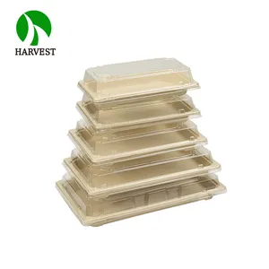 Takeaway Box Packing Box PE Coating Recyclable Eco Sushi Takeaway Delivery Food Packaging Box