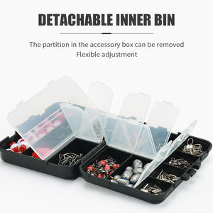 LUSHAZER 264pcs Kit d'accessoires de pêche Swivels Snaps Hooks Plankers Floats Beads Copper Tubes Space Beans for Bass Trout - Product Image 4