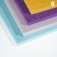 Geluidsabsorberende polyester akoestische panelen, brandwerende PET vilt akoestische panelen voor wand en plafond akoestische oplossingen