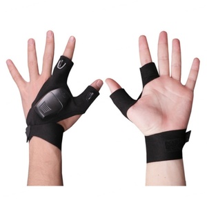 Gants de pêche lumineux à LED en polyester haute transparence pour la pêche nocturne en extérieur, personnalisables, directement de l'usine - Product Image 1