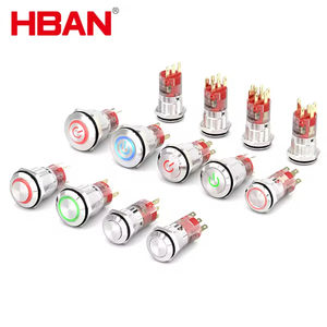 <span class=keywords><strong>สวิตช์</strong></span>กดแบบกดติดปล่อยดับ HBAN สีเขียว ไฟ LED ส่องสว่าง ตัวเรือนโลหะ ขนาด 22 มม. 220 โวลต์ ขั้วต่อแบบขาเสียบ ปกติ<span class=keywords><strong>เปิด</strong></span> แบบกดติดปล่อยดับ  IP67 - Product Image 1